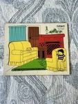 Vintage Playskool Look-inside Tray Puzzle 7 Pieces Hide And Seek 320-05. Fixed Price $14.99.