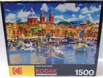 Kodak Mediterranean Fishing Village Jigsaw Puzzle 1500 Pieces Marsaxlokk Malta. Fixed Price $32.99.