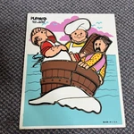 Playskool Rub Dub Nursery Rhyme 12 Pcs Wood Puzzle Toy #290-02 Vtg 70S 80S. Fixed Price $15.00.