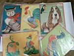 LOT-5 Milton Bradley Aptitute Tested Frame Tray PUZZLES--1955-1964 Animals. Fixed Price $34.95.