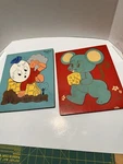 Vintage 1960 Playskool Wooden Puzzles Set Of 2 Humpty Dumpty /moocher Mouse. Fixed Price $19.50.