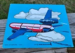 Vintage Rare Judy 1980 Wooden Puzzle Jet Airplane J606002. Fixed Price $24.99.