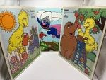 Vintage Playskool Sesame Street Muppets Wooden Tray Puzzle Lot Of 3 Big Bird. Fixed Price $17.99.