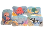 Wooden Ocean Animal Puzzle Set Turtle Dolphin Octopus Whale Kids Toy. Fixed Price $8.49.