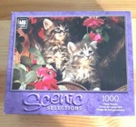 Vtg 2002 Mb Hasbro Scenic 1000 Pc Jigsaw Puzzle Cats Kittens 18" X 24" Usa. Fixed Price $22.00.