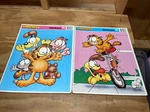 Vintage 1978 & 1980 Golden Brand Garfield Frame Tray 24 Piece Puzzles. Fixed Price $11.19.