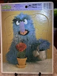 Vintage 1983 Sesame Street Tray Frame Puzzle Herry Monster's Flower Pbs Golden. Fixed Price $9.99.