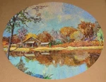 Reflections Vintage 1966 Milton Bradley Dorset Round Puzzle No. 4690 Missing 3. Fixed Price $17.00.