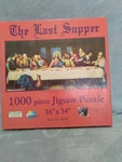 Jesus "the Last Supper" 1000 Piece Jigsaw Puzzle Sunsout 16 X 34 2002. Fixed Price $14.95.