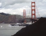Uss Coral Sea Navy Aircraft Carrier Under Golden Gate Bridge 8.5X11 Photo. Fixed Price $9.96.