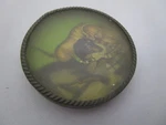 1920S Antique Dexterity Bead Game Toy Puzzle Sporting Dogs Pocket Mirror. Fixed Price $58.00.