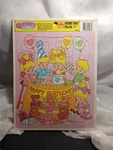 Vintage Quints 5 Times The Fun Golden Frame Tray Puzzle Happy Birthday. Fixed Price $11.00.