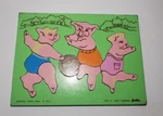 Vintage 1979 Judy Instructo Wooden Puzzle Three Pigs #J065005. Fixed Price $23.16.