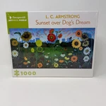 L. C. Armstrong: Sunset Over Dog Dream 1000 Piece Jigsaw Puzzle Sealed Art. Fixed Price $18.00.