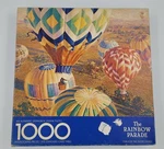 Vintage Rainbow Parade 1000 Piece Jigsaw Puzzle Hot Air Balloons Springbok Cib. Fixed Price $13.99.