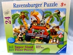 New And Sealed Ravensburger 24 Piece Supersized Floor Puzzle "4 Wheeling" 3X2 Ft. Fixed Price $8.99.