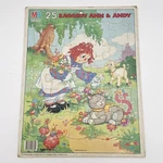 Vtg Milton Bradley Puzzle Raggedy Ann Framed Board 1988. Fixed Price $7.95.