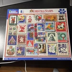 White Mountain "christmas Stamps" 1000 Piece Jigsaw Puzzle #1262. Fixed Price $16.00.