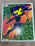1997 Playskool Wooden Frame Tray 10 Piece Puzzle Batman Batgirl Dc Comics 528-01. Fixed Price $10.00.