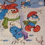Vintage Smurfs 100 Piece Puzzle 1982 Milton Bradley 4190-9 Peyo Complete. Fixed Price $25.00.