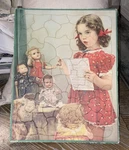 Vintage Walzer Puzzle Girl Teaching Music To Her Dolls 11 X 14. Fixed Price $10.87.