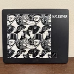 Vintage Mc Escher Slide Tile Puzzle Eight Heads, 1922 Pussycat, Germany 1990. Fixed Price $16.00.