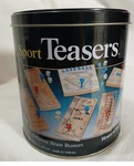 Sport Teasers 7 Wood Brain Games Premier Edition Cardinal Metal Tin 1991. Fixed Price $24.00.