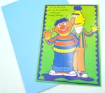 Vtg 2000-01 Gibson Sesame Street Bert & Ernie Birthday Coloring Card W/ Envelope. Fixed Price $13.99.
