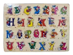 Rare Disney Wooden Toy Children Donald & Daisy Duck Alphabet Letter Puzzle. Fixed Price $24.99.