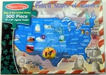 Map Of The United States America 500PC Melissa & Doug 19X27" Puzzle. Fixed Price $5.29.