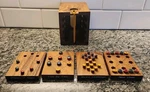 Vintage University Games Puzzle Palace Wooden 4 Peg 1995 B3. Fixed Price $15.00.