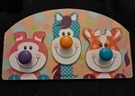Melissa And Doug First Play Wooden Jumbo Knob Farm Animal Puzzle (3 Pcs). Fixed Price $6.99.