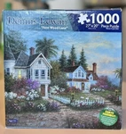 Fern Wood Lane Jigsaw Puzzle Dennis Lewman 1000 Piece. Fixed Price $30.00.