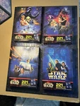 Vintage-complete Set 4 Star Wars 1997 221 Piece Jigsaw Puzzles Make Mural. Fixed Price $34.99.