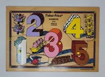 Vintage Fisher-price Wooden Puzzle Numbers Peg Michael J Smollin. Fixed Price $12.00.