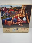 Sunsout 500 Piece Puzzle "break Time" Art By Tom Wood 18"X24" #29773 New, Sealed. Fixed Price $12.25.