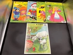 Guild Press 1988 Color Picture Puzzles- Set Of 5 Children 11X8. Fixed Price $14.00.