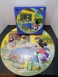 Vtg 1982 Whitman Mickey Mouse Round 125 Pieces Jigsaw Puzzle 20" Incomplete/part. Fixed Price $5.98.