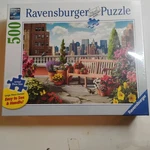 Ravensburger Rooftop Garden 500 Piece Puzzle/ New Sealed No. 14 868 27"X 20". Fixed Price $19.95.