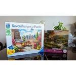 Bundle Of 2 Jigsaw Puzzles (thomas Kinkade & Ravensburger). Fixed Price $30.00.