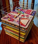 Melissa & Doug Lot Of 9 Wooden Peg Puzzles 1 Working Sound W/metal Storage Rack. Fixed Price $64.99.