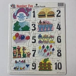 Vintage Warren Schoolhouse 11 X 14 Inlaid Puzzle "number Fun" 20 Piece Usa. Fixed Price $16.00.