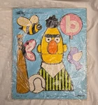 Vintage 1973 Sesame Street Bert 315-2 Wooden Puzzle Playskool Preschool Toy. Fixed Price $18.00.