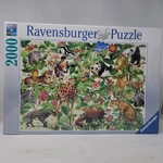 New Ravensburger 2000 Piece Jigsaw Puzzle Jungle Animals By Barbara Behr. Fixed Price $29.96.