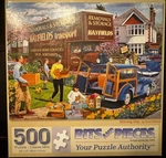 Moving Day By Trevor Mitchell Large Format 500 Bits And Pieces Puzzle. Fixed Price $8.00.