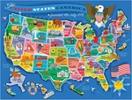 Map Of Usa Puzzle For Kids 100 Large Pieces, 24" X 18" Educational United St. Fixed Price $12.45.