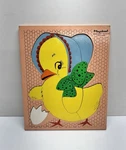 Vintage 9.5"X11.5" Playskool #330-28 Chick 10PC Puzzle. Fixed Price $19.99.