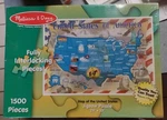 Melissa & Doug 1500 Pc Puzzle Usa, 24X33 Brand New. Fixed Price $9.99.