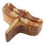 Dragonfly - Intarsia Wood Puzzle Box Handcrafted Functional Art Exotic. Fixed Price $39.39.