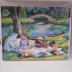Picnic By The River 1000 Piece Jigsaw Puzzle 19" X 26" Leap Year New Sealed. Fixed Price $19.99.